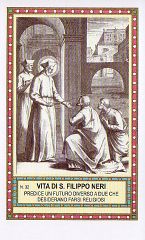 93-38 S. San FILIPPO NERI PREDICE FUTURO DIVERSO A DUE CHE DESIDERANO FARSI RELIGIOSI